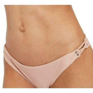 Topshop Pink Womens‎ Lace-Up Hipster Bikini Bottoms Swimwear Solid Nude Size 12
